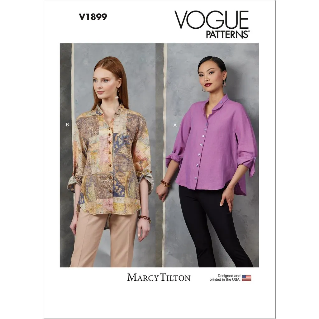 Vogue Pattern V1899 Misses' Shirts by Marcy Tilton