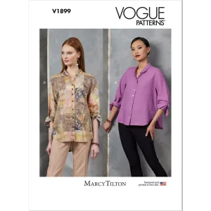 Vogue Pattern V1899 Misses' Shirts by Marcy Tilton