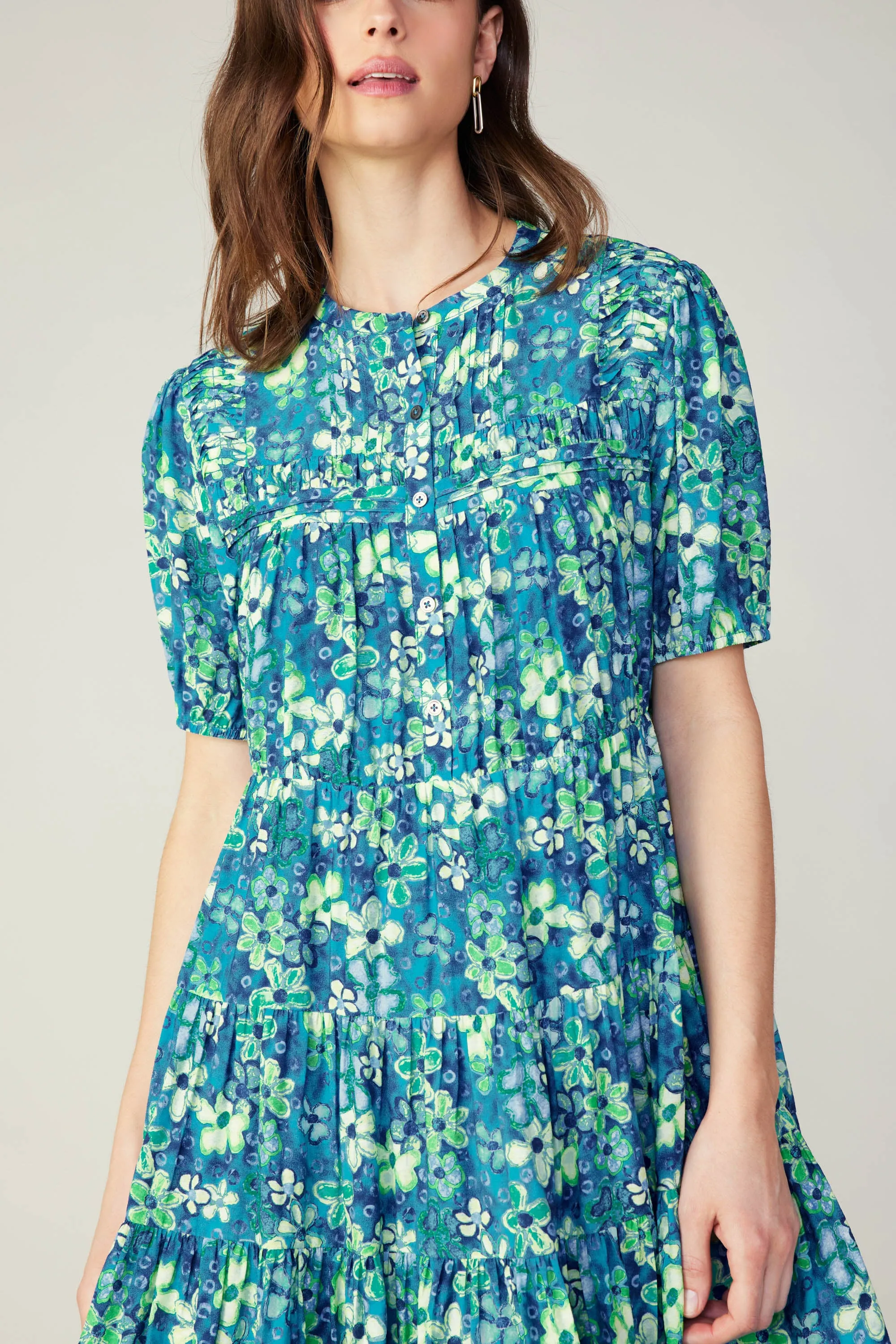 Watercolor Floral Mini Dress