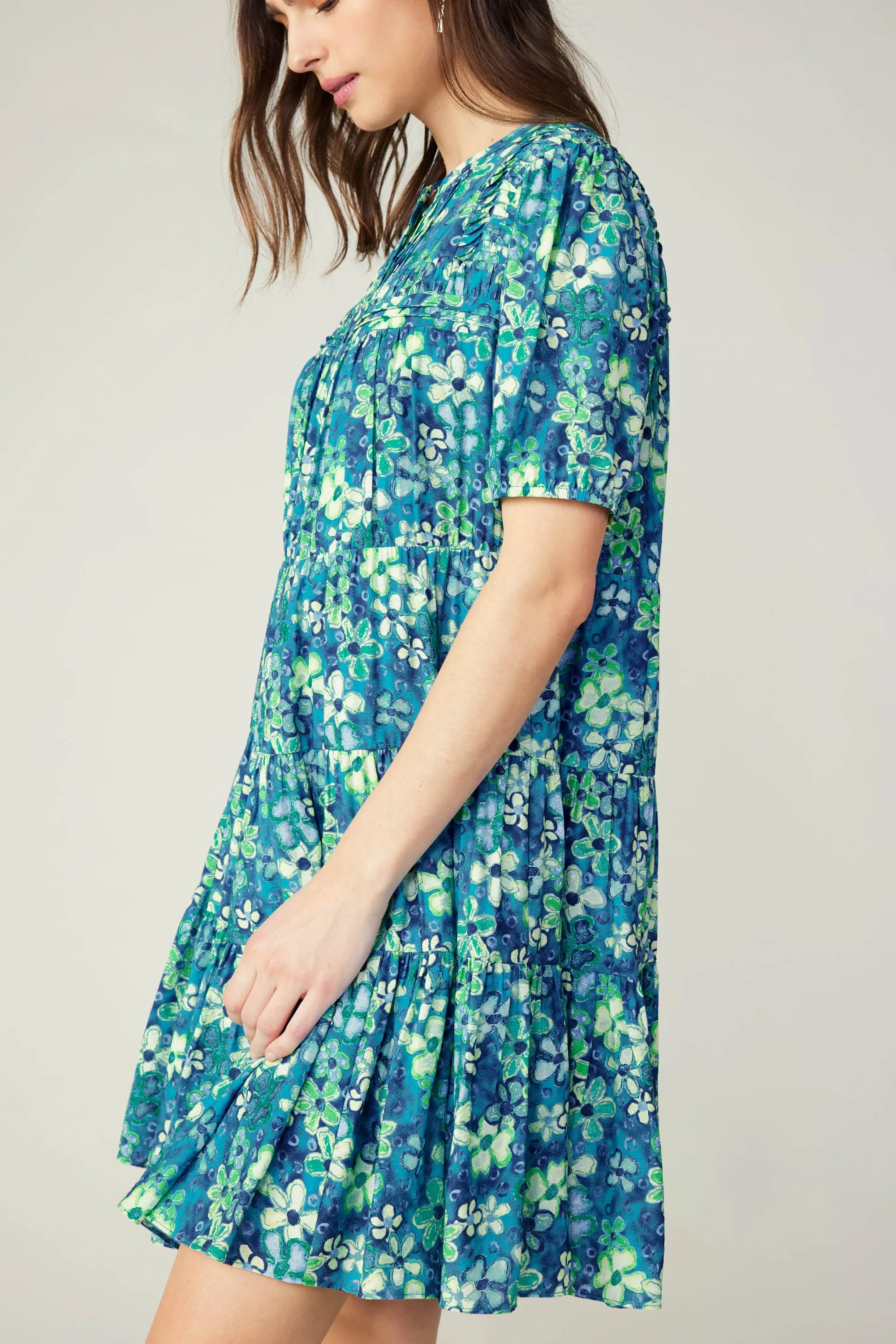 Watercolor Floral Mini Dress