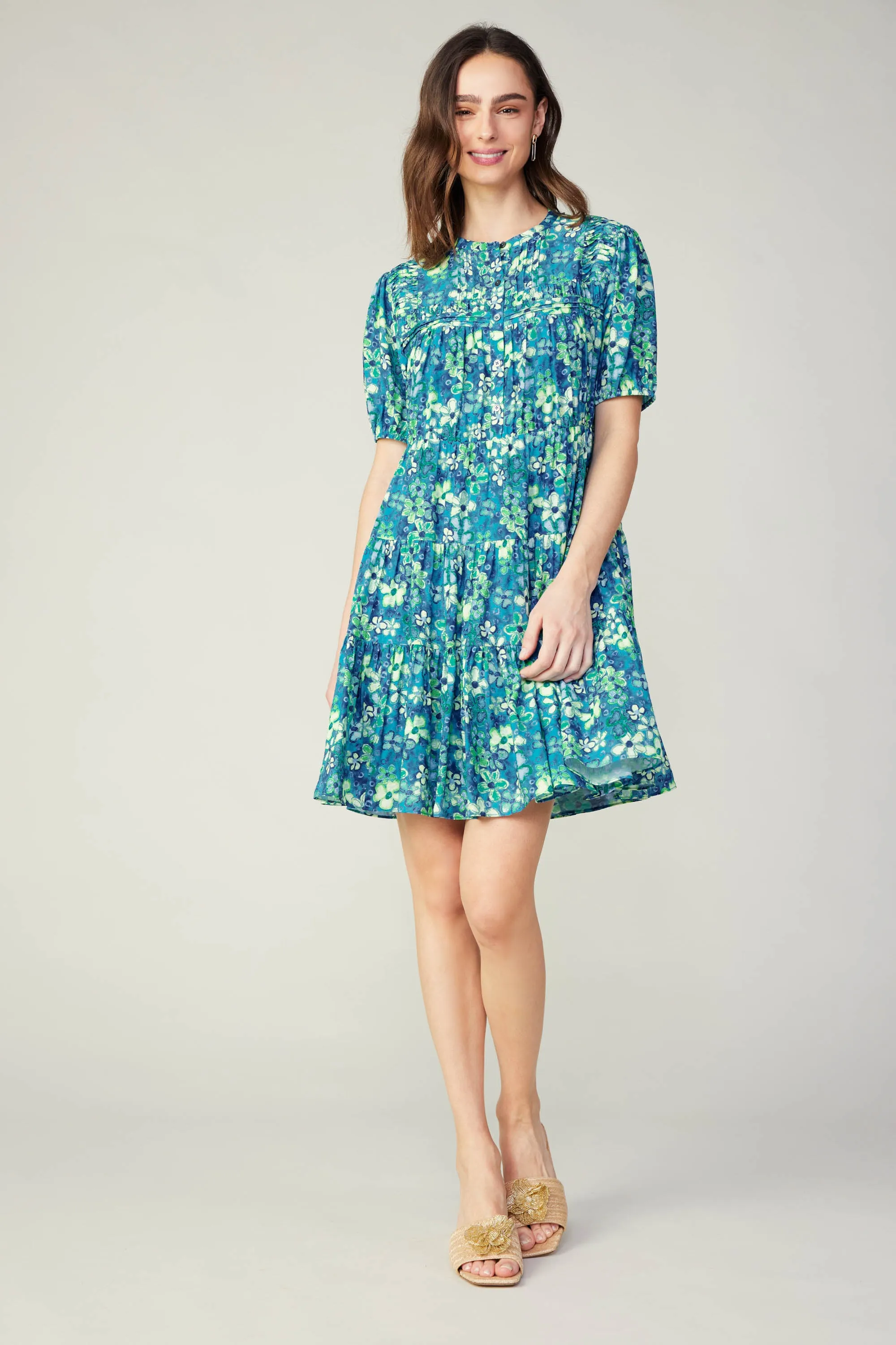 Watercolor Floral Mini Dress
