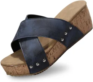 Wedge Sandals for Women Closed Toe Comfortable Summer: Platform Summer Beach Bohemia Ankle Strap Causal Outdoor Vintage Casual Hollow Out Orthopedic Comfy Gladiator Ladies Dressy Shoes