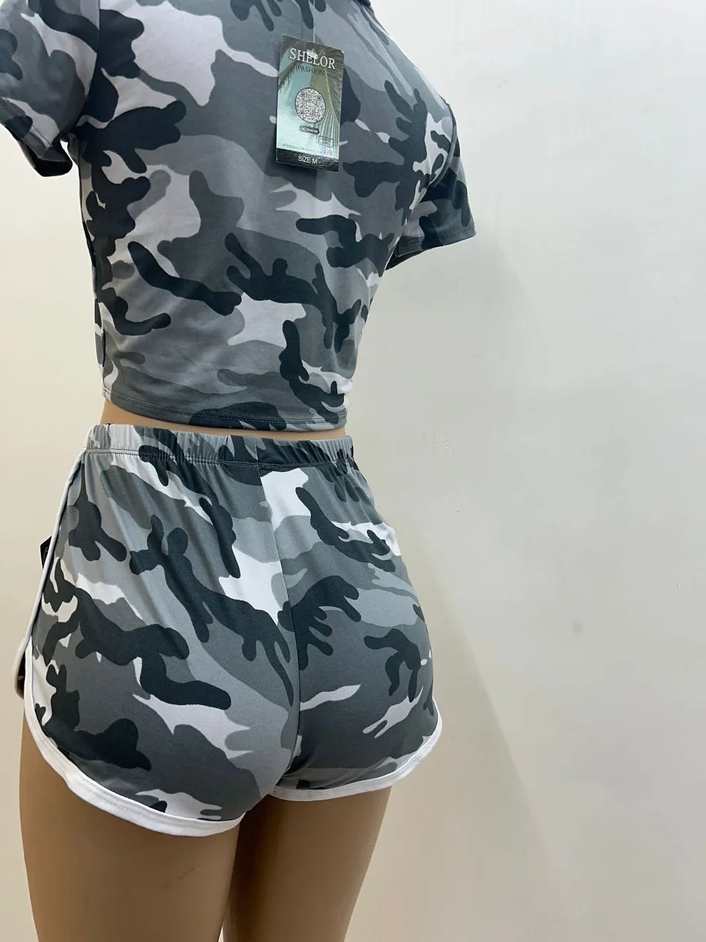 Women's Animal Print Running Workout Shorts