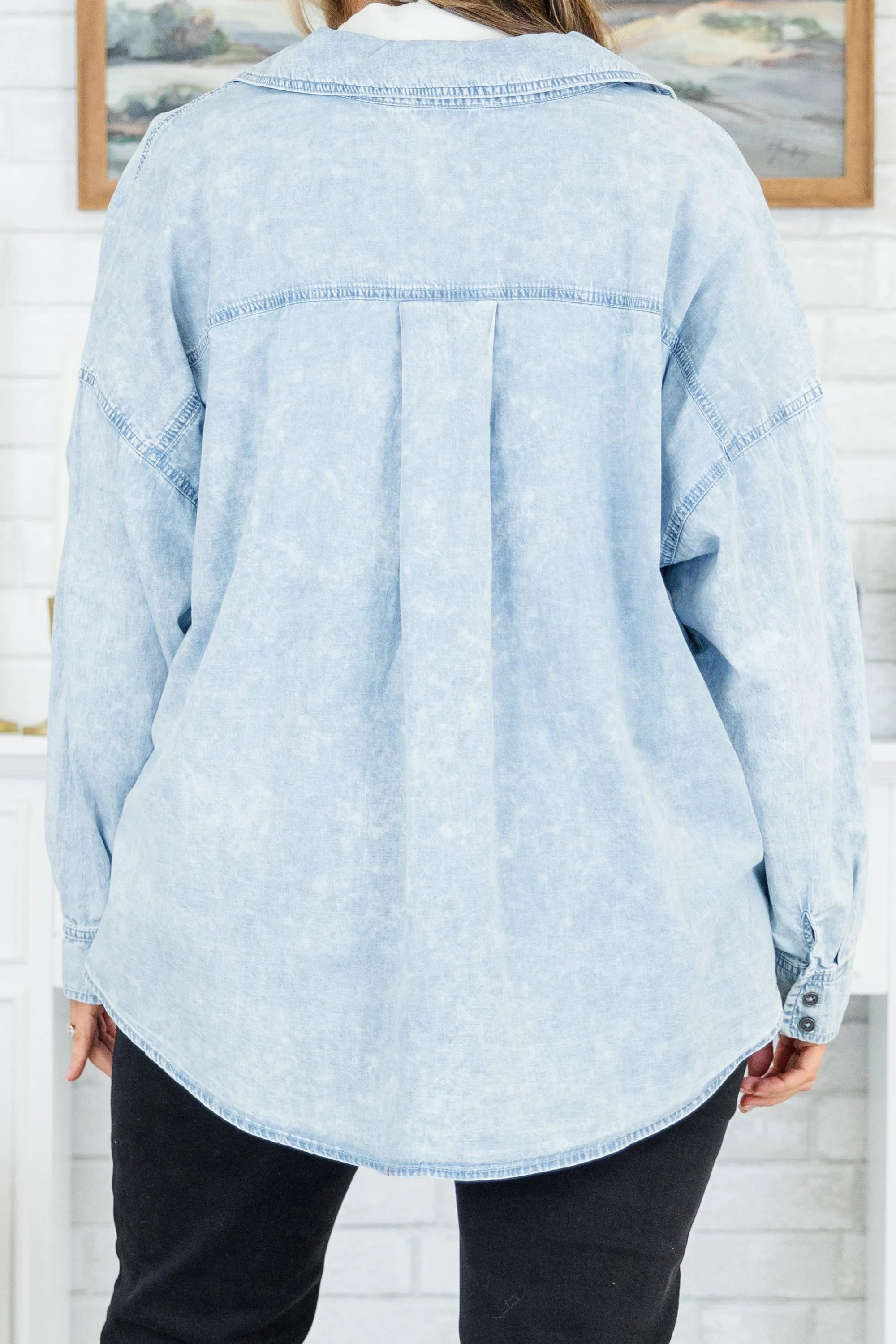 Work Things Out Top, Light Indigo