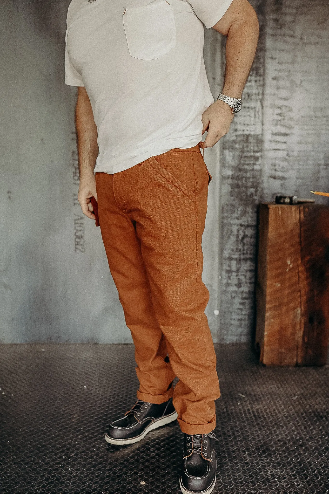 Workers Chino Slim Fit 14oz Slub Rust